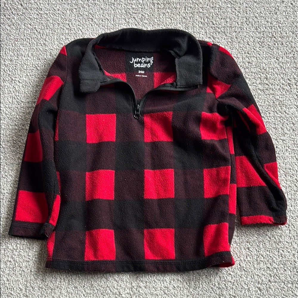 Jumping Beans Red and Black Kids Checkered Top